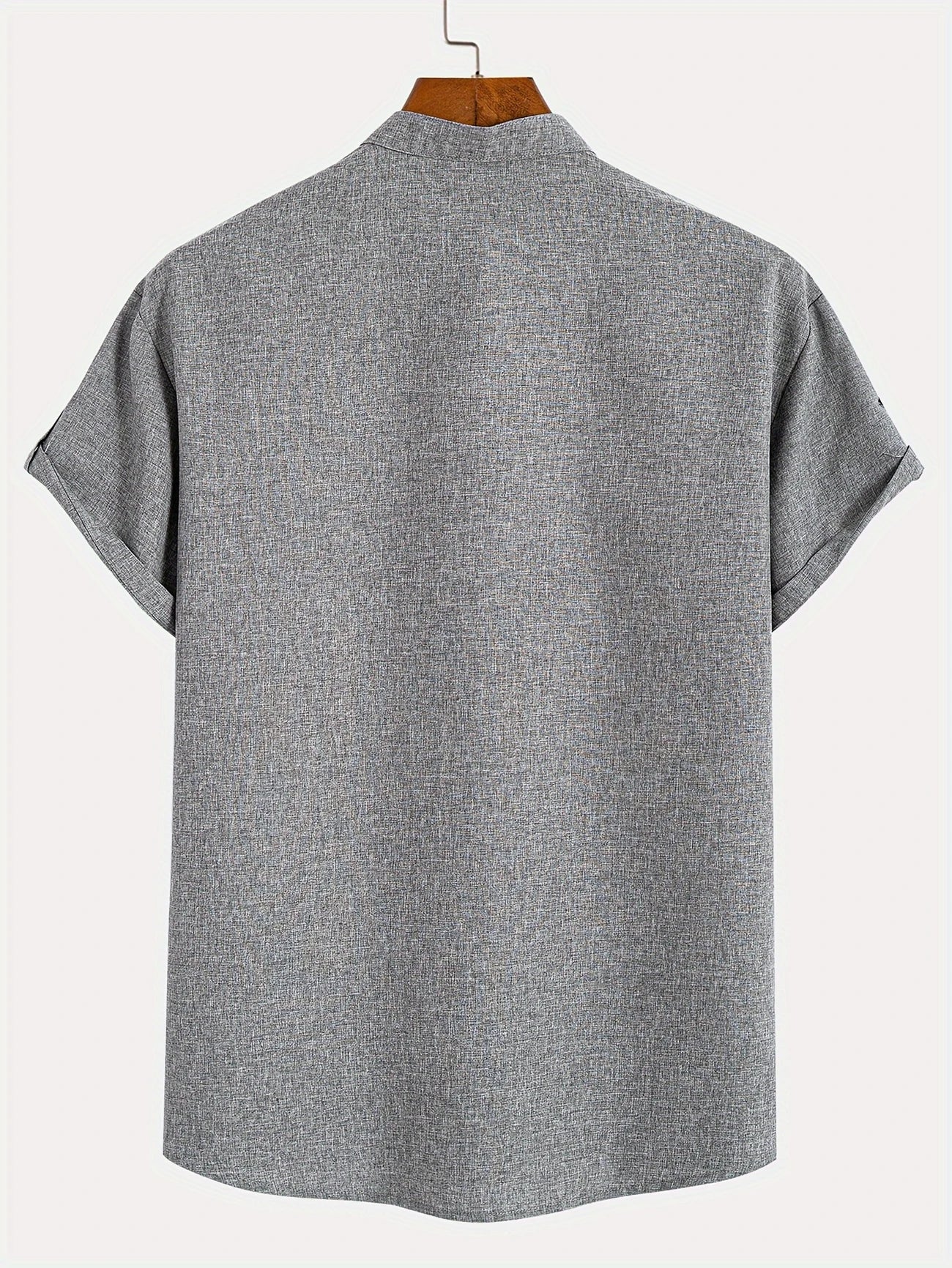 PRADO | Camisa Elegante de Manga Corta y Cuello Alto