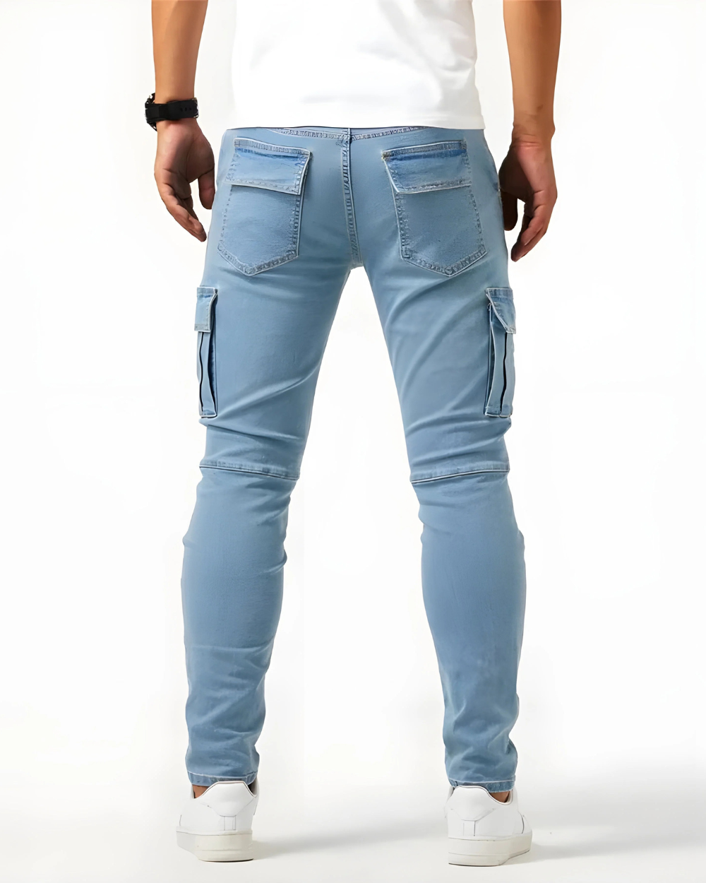 FRANCISCO | Pantalón Cargo Marino Elástico