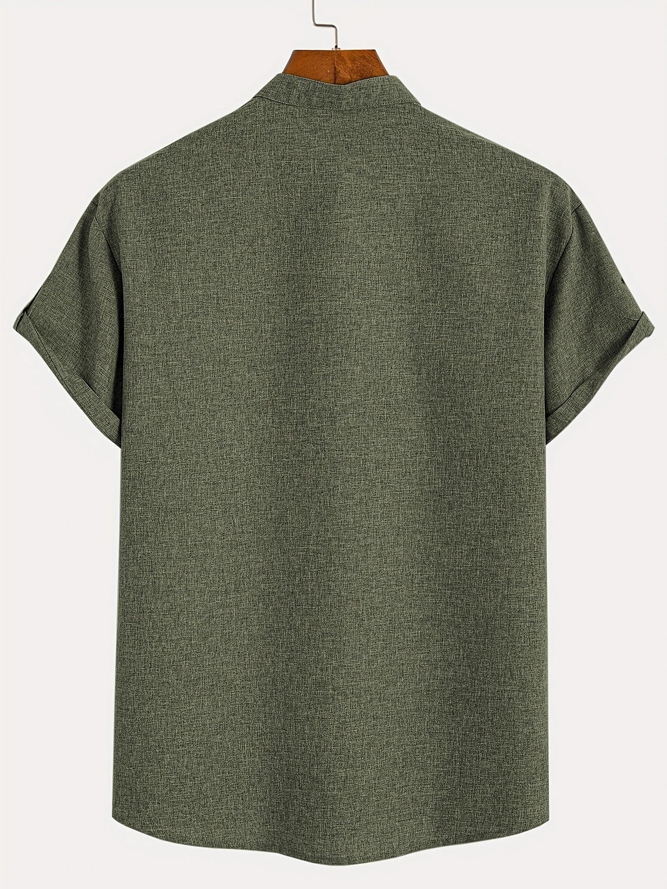 PRADO | Camisa Elegante de Manga Corta y Cuello Alto