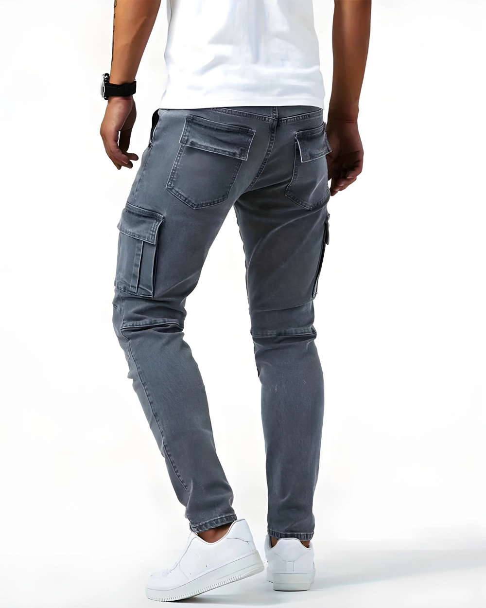 FRANCISCO | Pantalón Cargo Marino Elástico