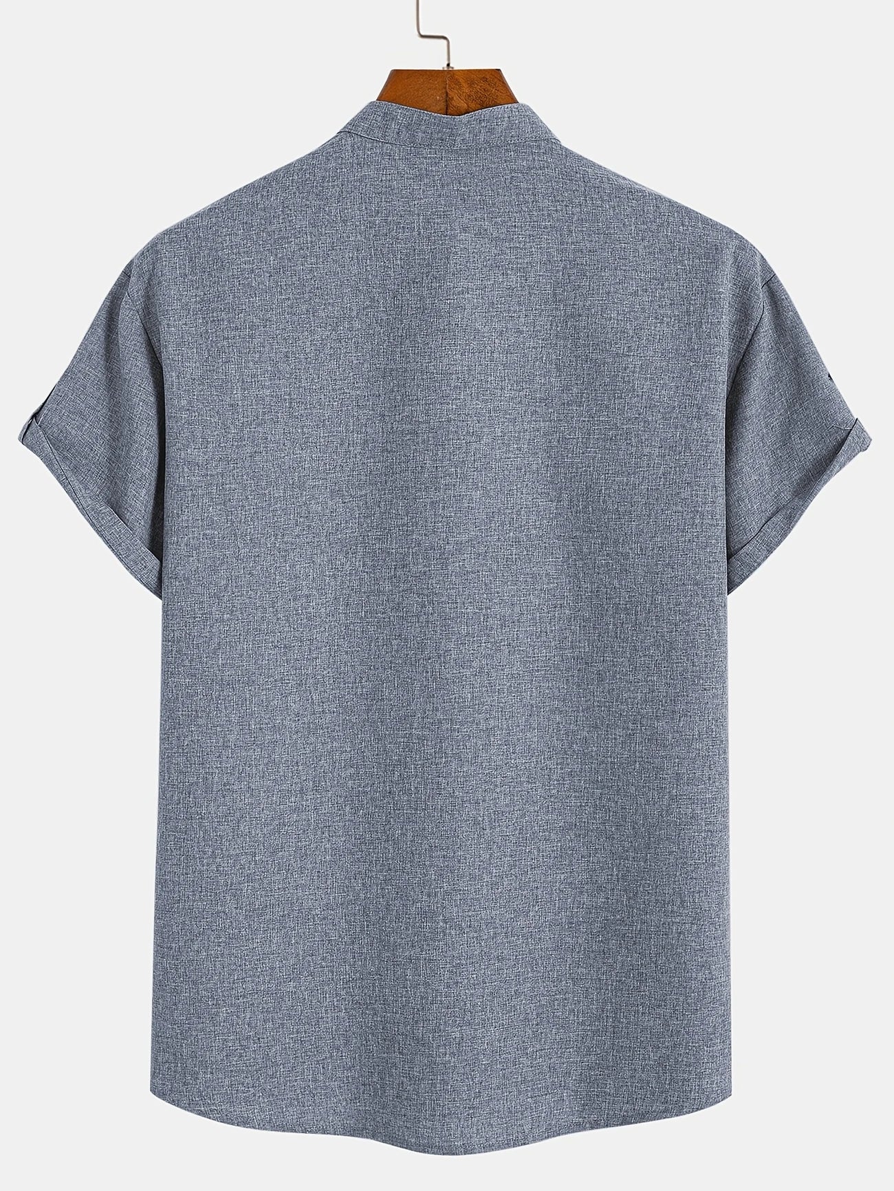 PRADO | Camisa Elegante de Manga Corta y Cuello Alto