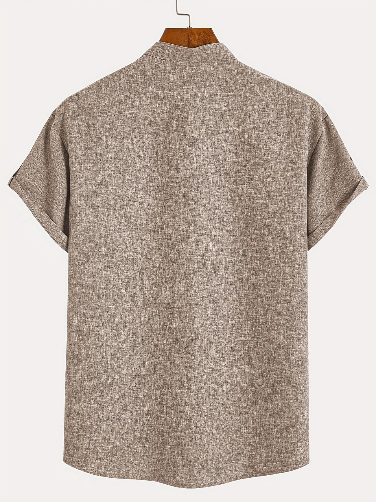 PRADO | Camisa Elegante de Manga Corta y Cuello Alto