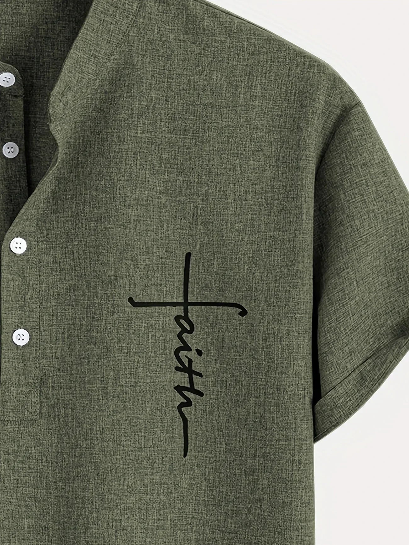 PRADO | Camisa Elegante de Manga Corta y Cuello Alto