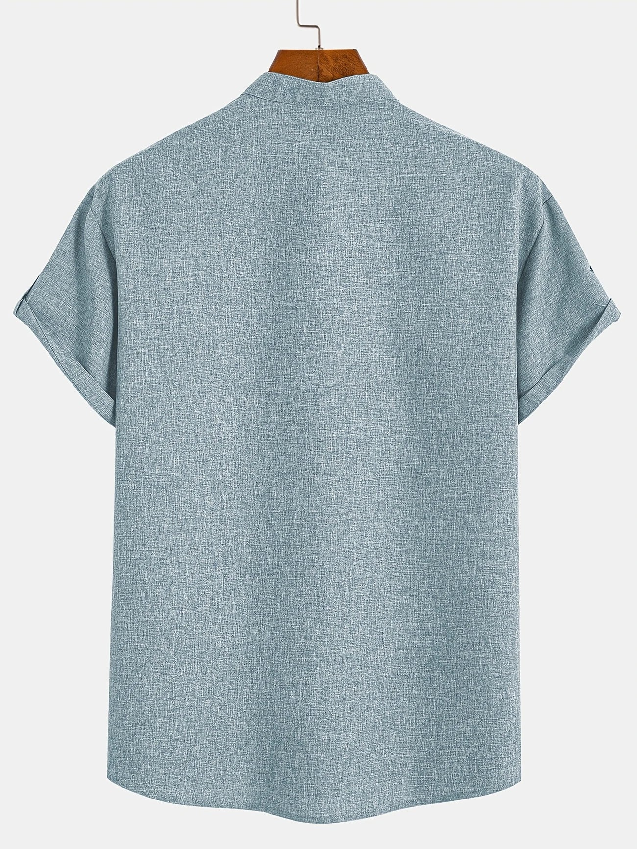 PRADO | Camisa Elegante de Manga Corta y Cuello Alto