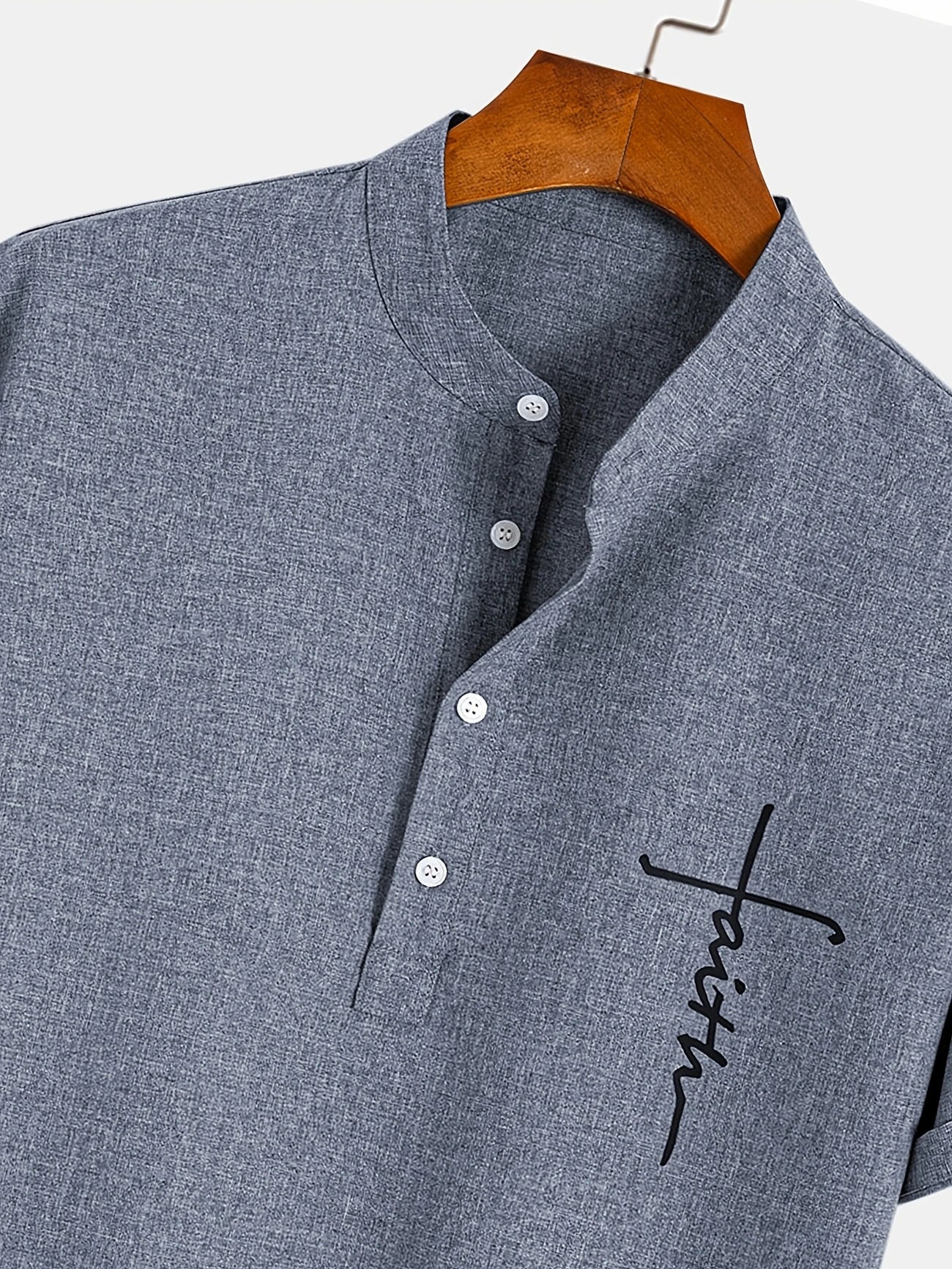 PRADO | Camisa Elegante de Manga Corta y Cuello Alto