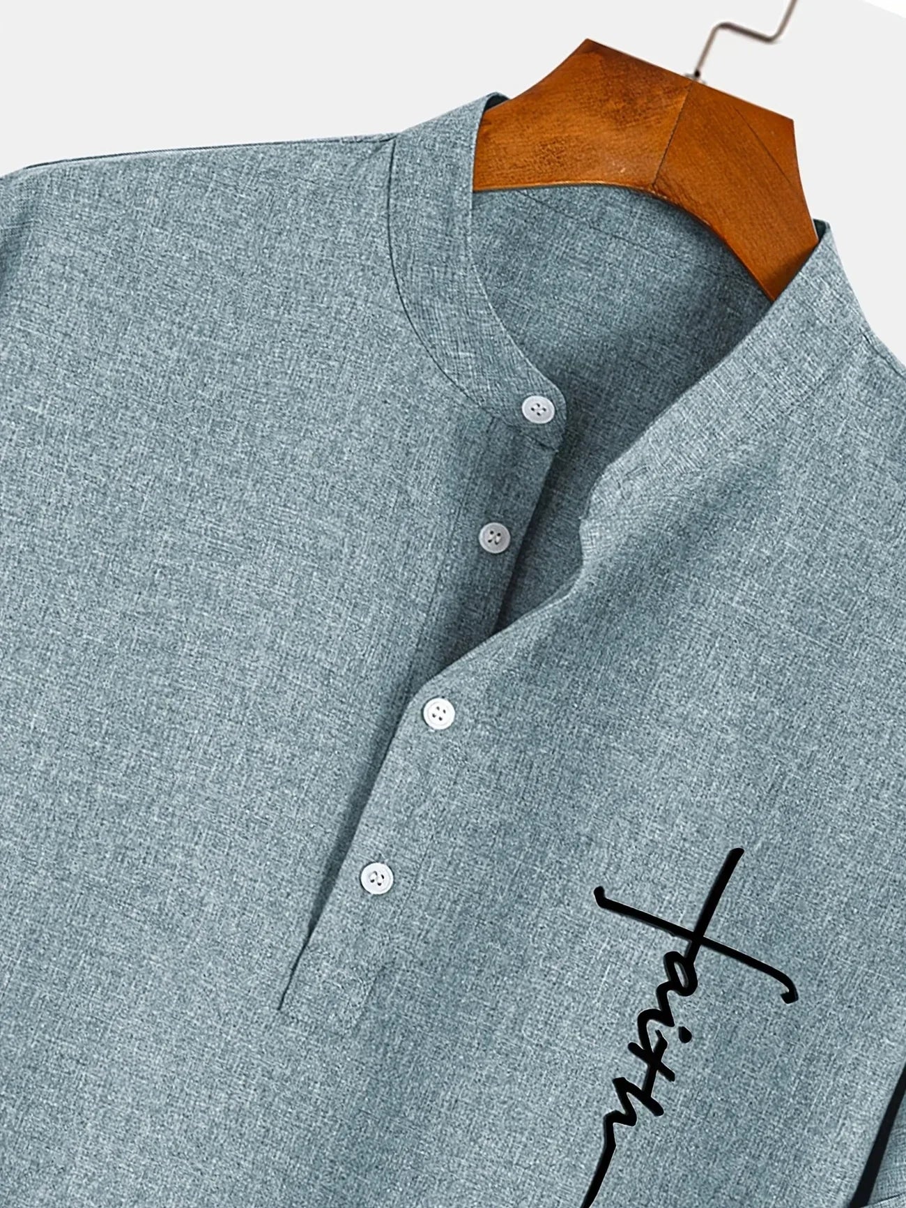 PRADO | Camisa Elegante de Manga Corta y Cuello Alto
