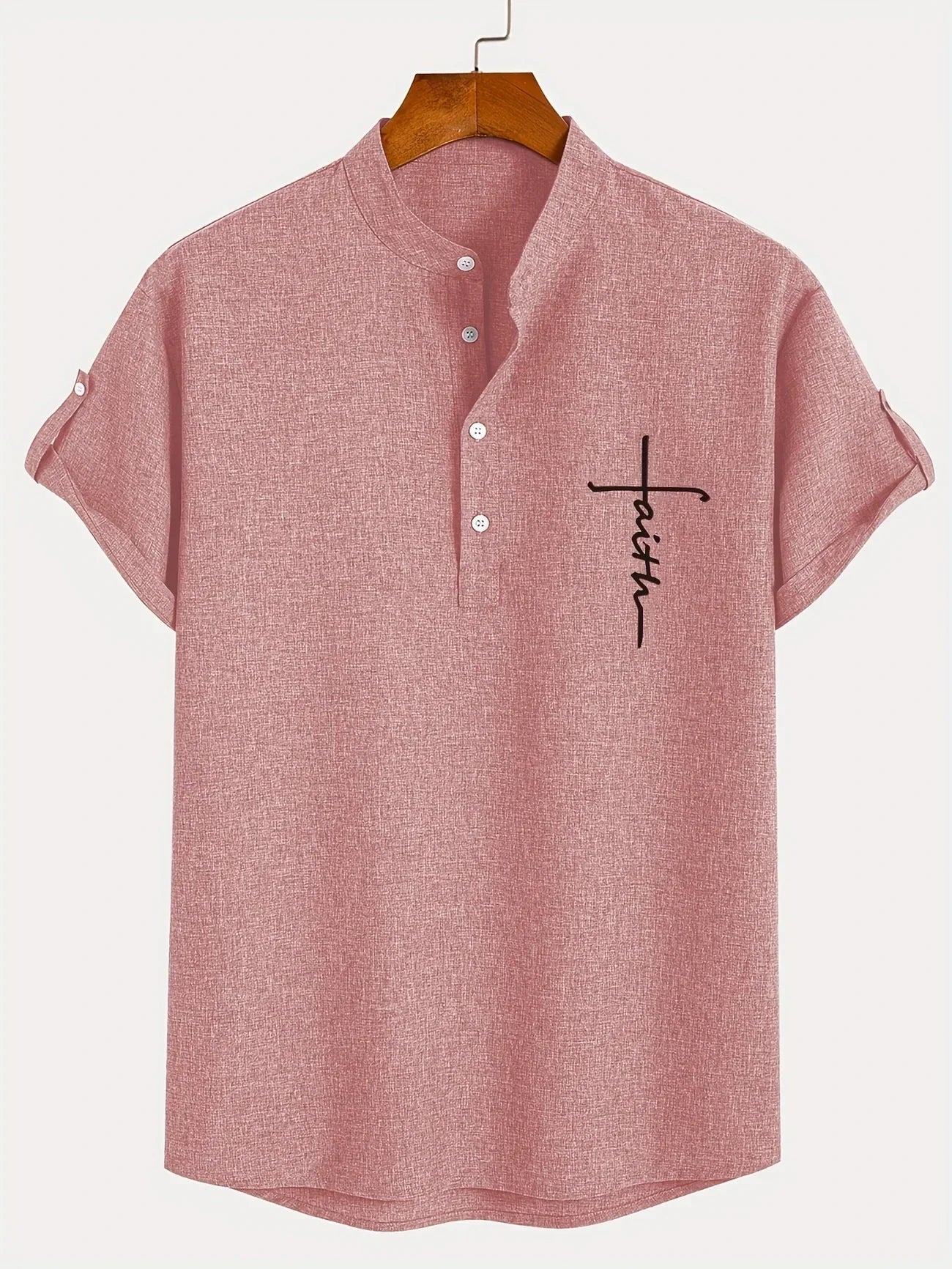 PRADO | Camisa Elegante de Manga Corta y Cuello Alto