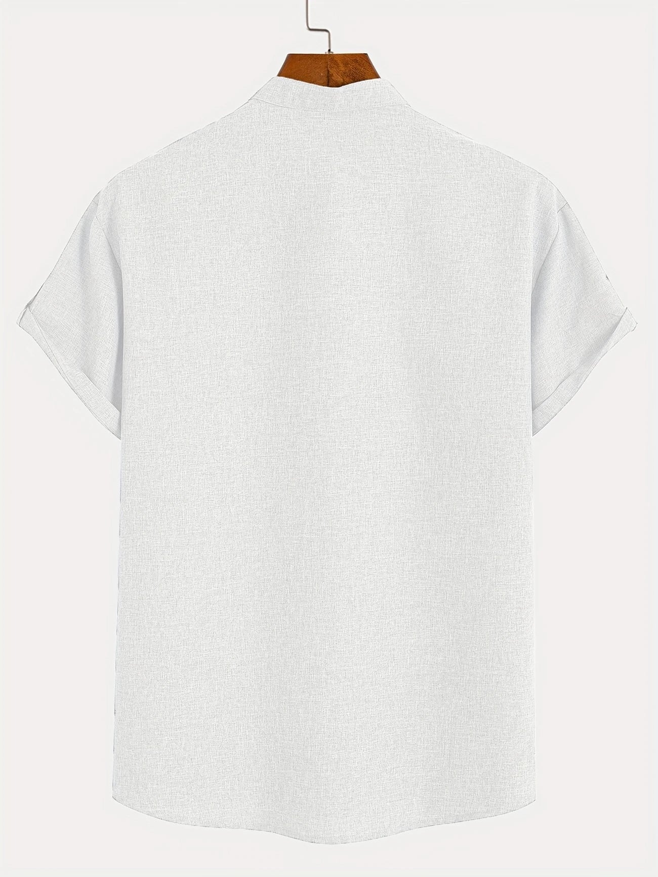 PRADO | Camisa Elegante de Manga Corta y Cuello Alto