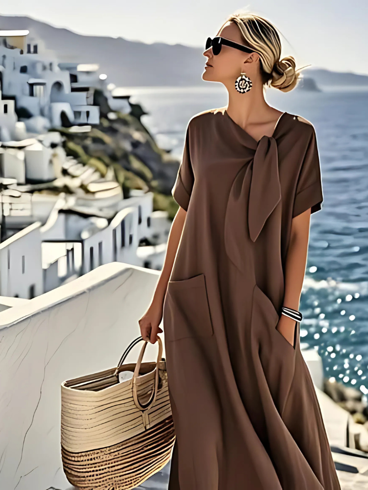 Carla-Vestido Elegante de Mujer con Bolsillo