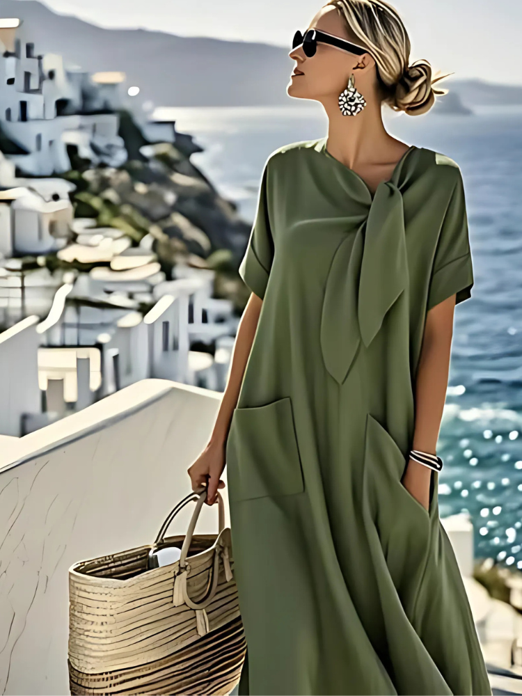 Carla-Vestido Elegante de Mujer con Bolsillo