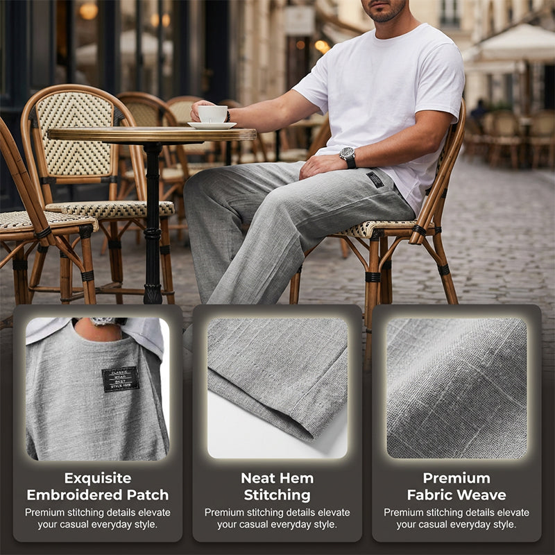 🌞Imprescindible para el Verano: Pantalones de Algodón y Lino Transpirables para Hombre: Máxima comodidad y estilo